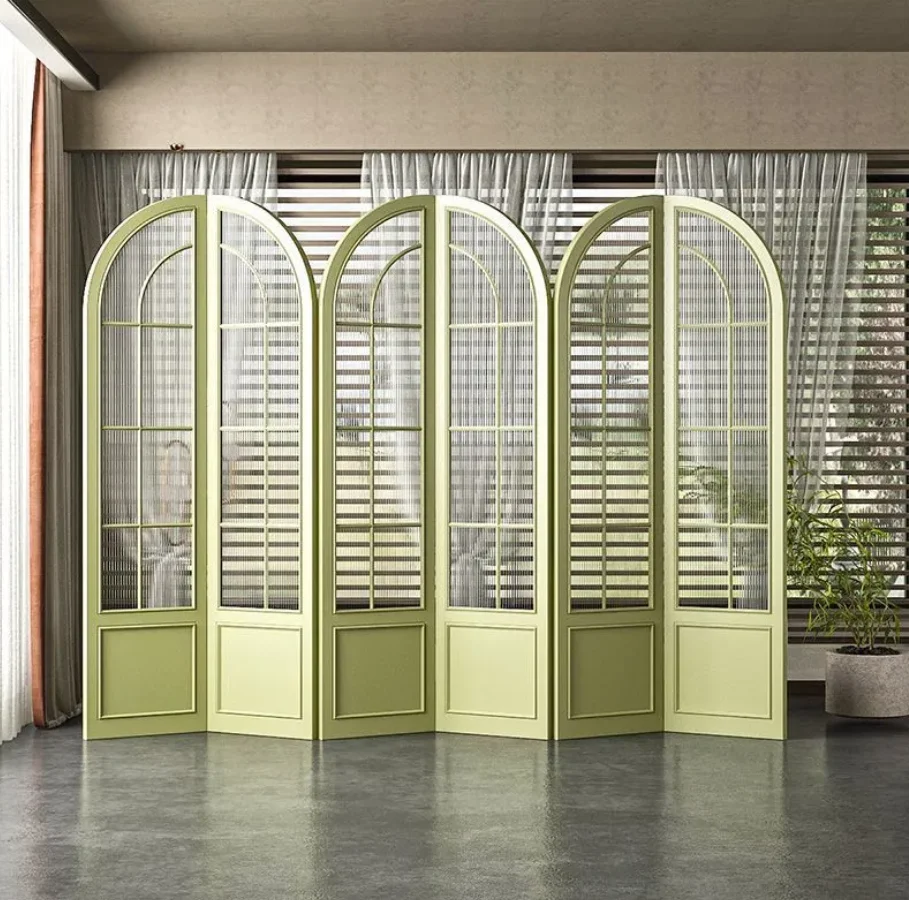 #Simple Modern Changhong Glass Screen Partition Stainless Steel Multi-Functional Indoor Living Room Bedroom Wedding Birthday