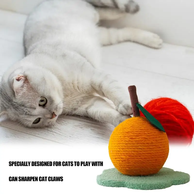 Cat Scratch Posts Egg Cat Scratch Posts Round Cat Scratcher Wear-Resistant Round Interactive Unique Stable Relaxing Supplies