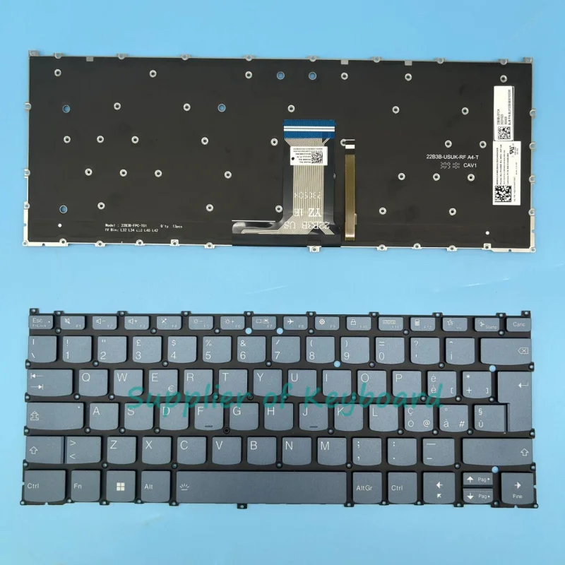 NEW UK/Russian/Italian/Chinese Keyboard For LENOVO Yoga 7 14IRL8 82YL 2-in-1 14ARP8 Yoga 7 14AHP9 14IML9 2-in-1 Black/Blue