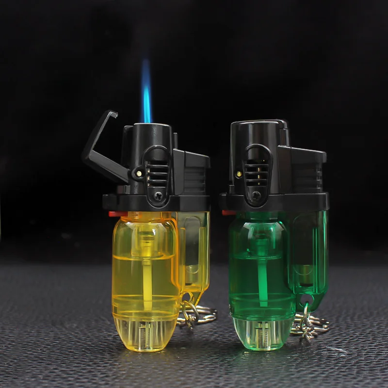 Mini Windproof Refillable Lighter with Keychain - Affordable Reusable Pocket Lighter for Outdoor Camping, Perfect Gifts for Men