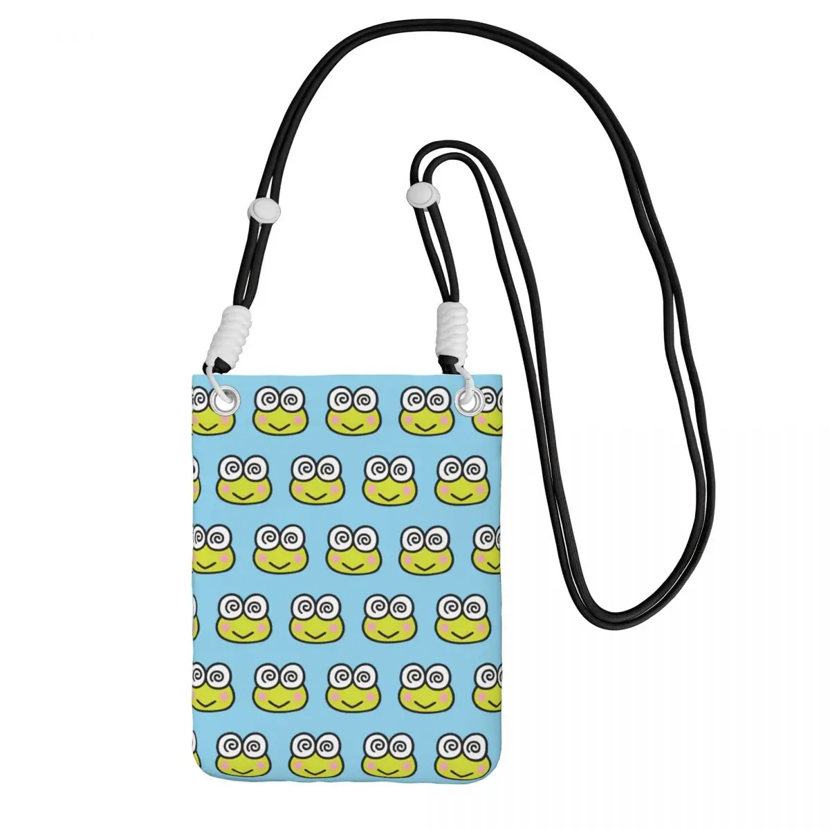 

Custom KeroKeroKeroppi Carry A Mobile Phone Bag Diagonally Women Men Fashion Big Eyes Mobile Phone Bag Hiking Phone Money Pouch