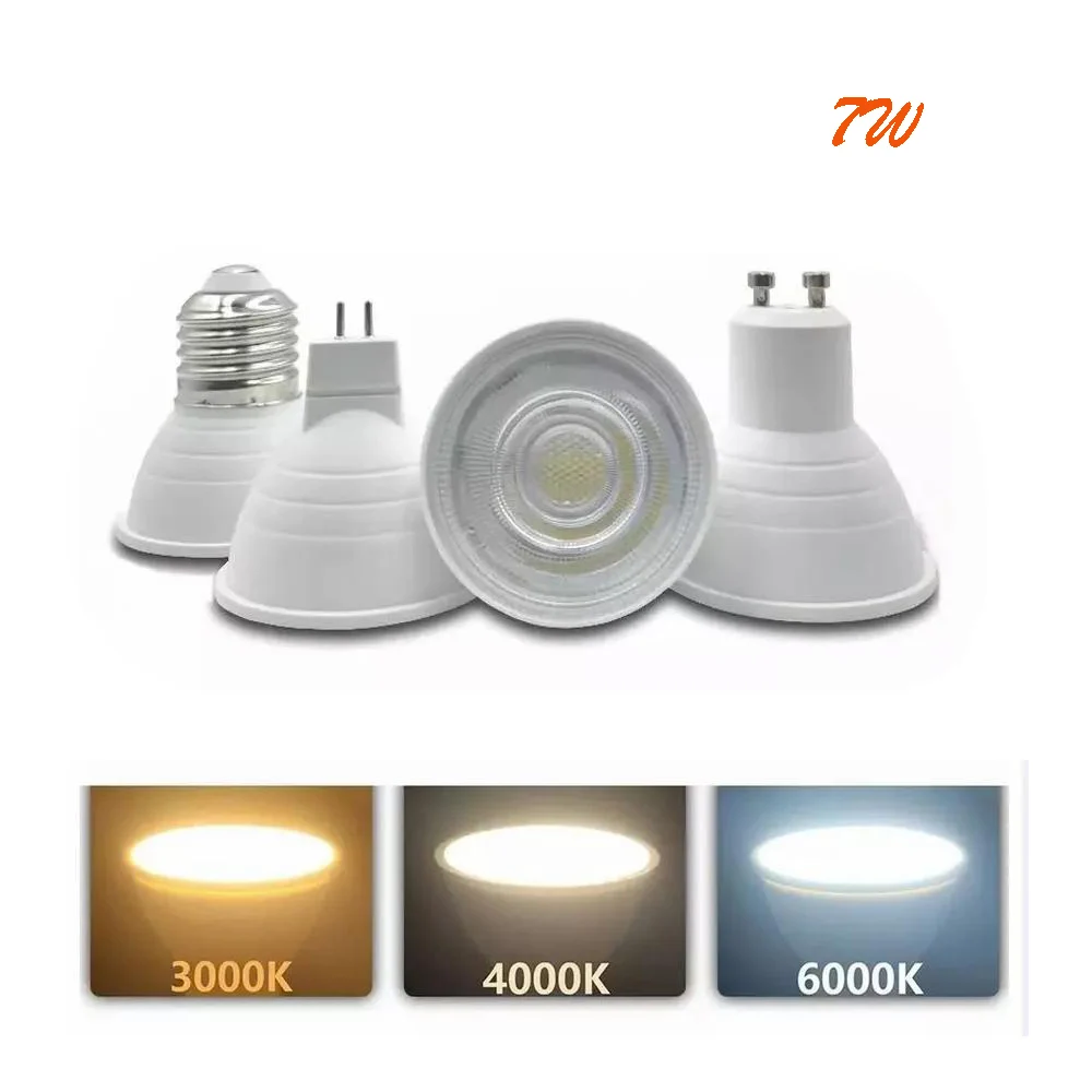 Hot LED COB Spotlight E27 E14 GU10 GU5.3 MR16 B15 E12 7W Dimmable LED Bulb 220V 110V Aluminum High Quality Super Bright led Bulb