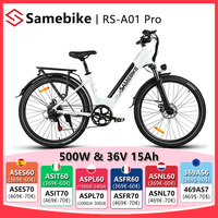 Samebike RS-A01 Pro Electric Bicycle for Adults Mountain Bike 500W 36V 15Ah Lithium Battery City E-bike