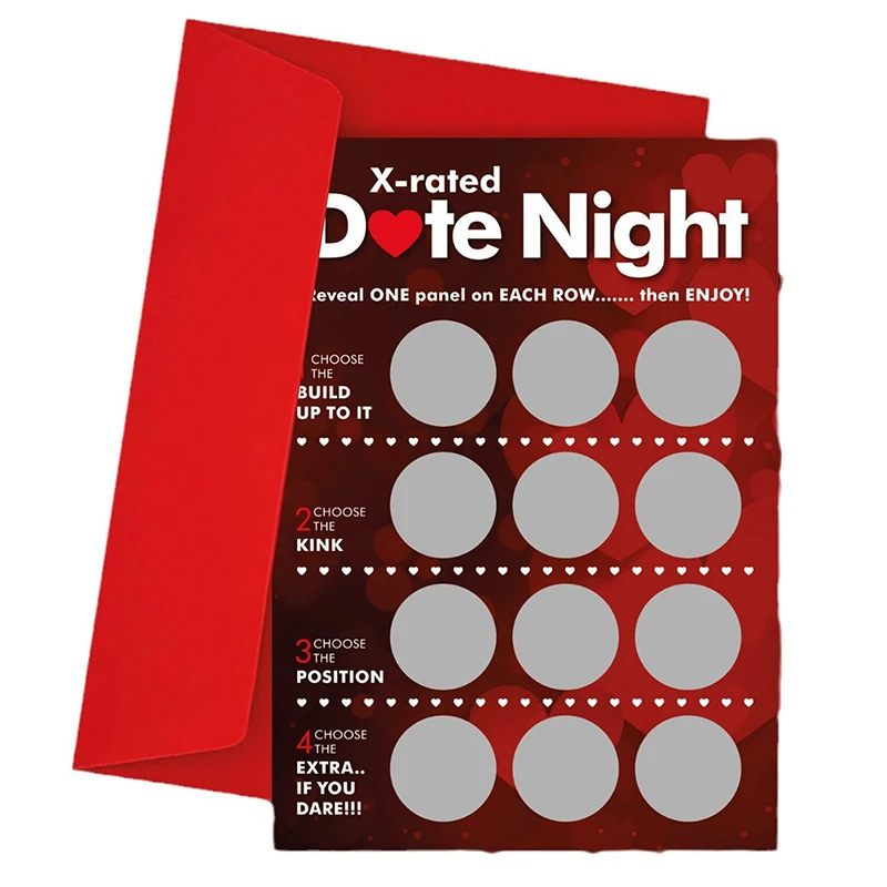 Naughty Scratch Card da fare tra coppie giochi per coppie camera da letto gratta e vinci Poster date Scratch Off List