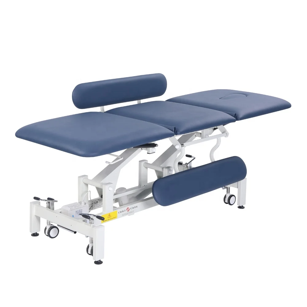 

Electric Aesthetic Chiropractic Physical Therapy Stretcher Metal Medical Treatment Couch with Side Rail for Hotels Gym Bedroom