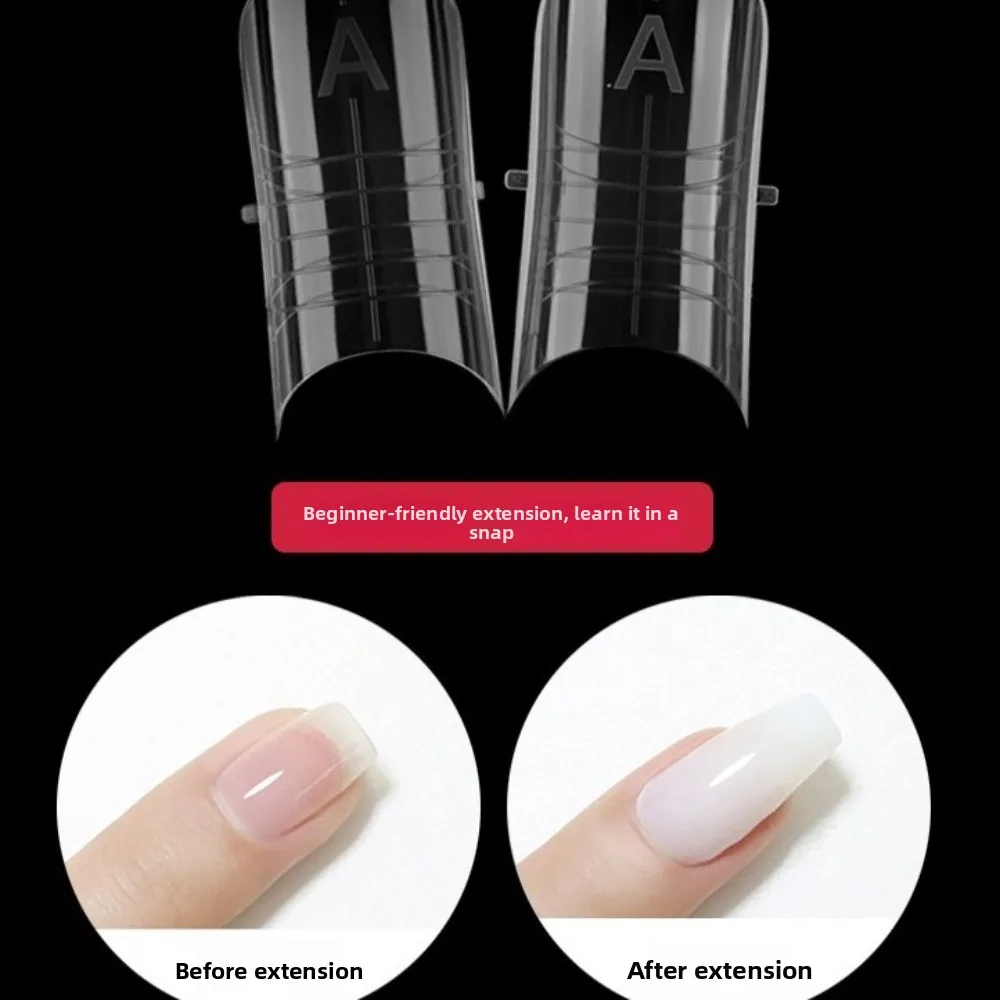 

Gifts Transparent Toe Nail Molds DIY Half/Full Cover Nail Extension Molds Double-head Manicure Nail Mold For Builder Gel