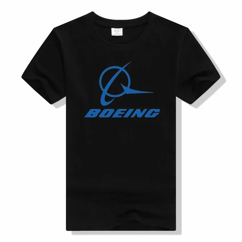 streetwear fashion  Summer BOEING AEROPLANE Print Shirt Casual Solid Short Sleeve Breathable Cotton  Short sleeved tops t shirt