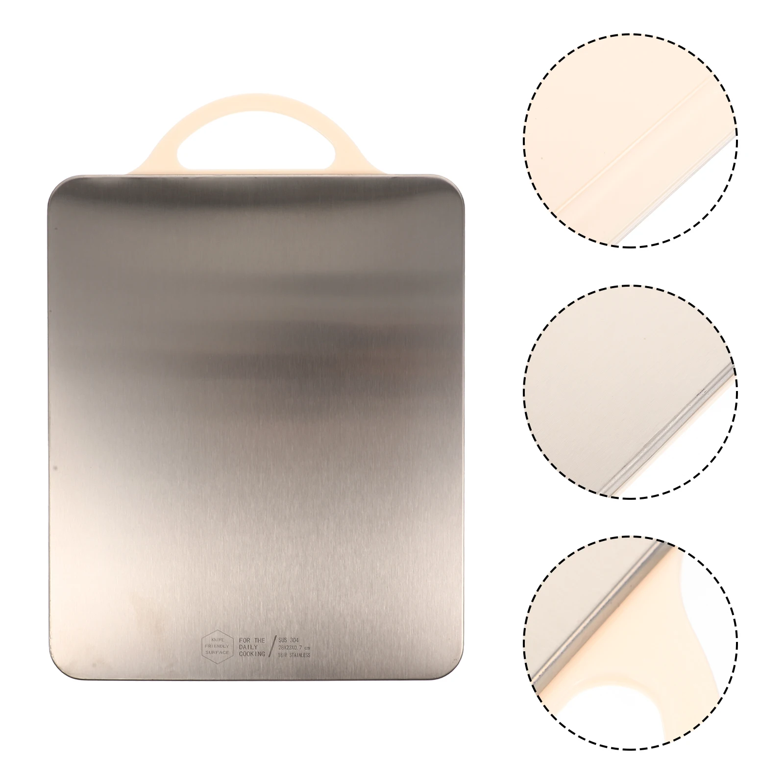 

Stainless Steel Cutting Board Double Sided Kitchen Chopping Mat for Fruits Vegetables Meat Non Slip Easy Clean Storage