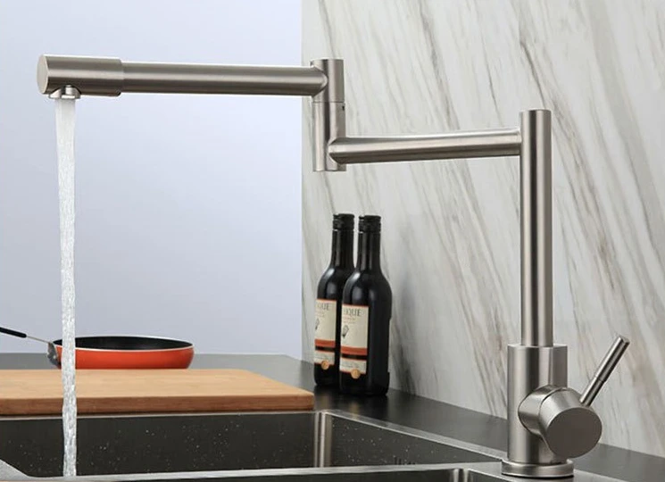 

304 stainless steel brushed 360 degree rotating foldable extended sink, vegetable washing basin, kitchen hot and cold