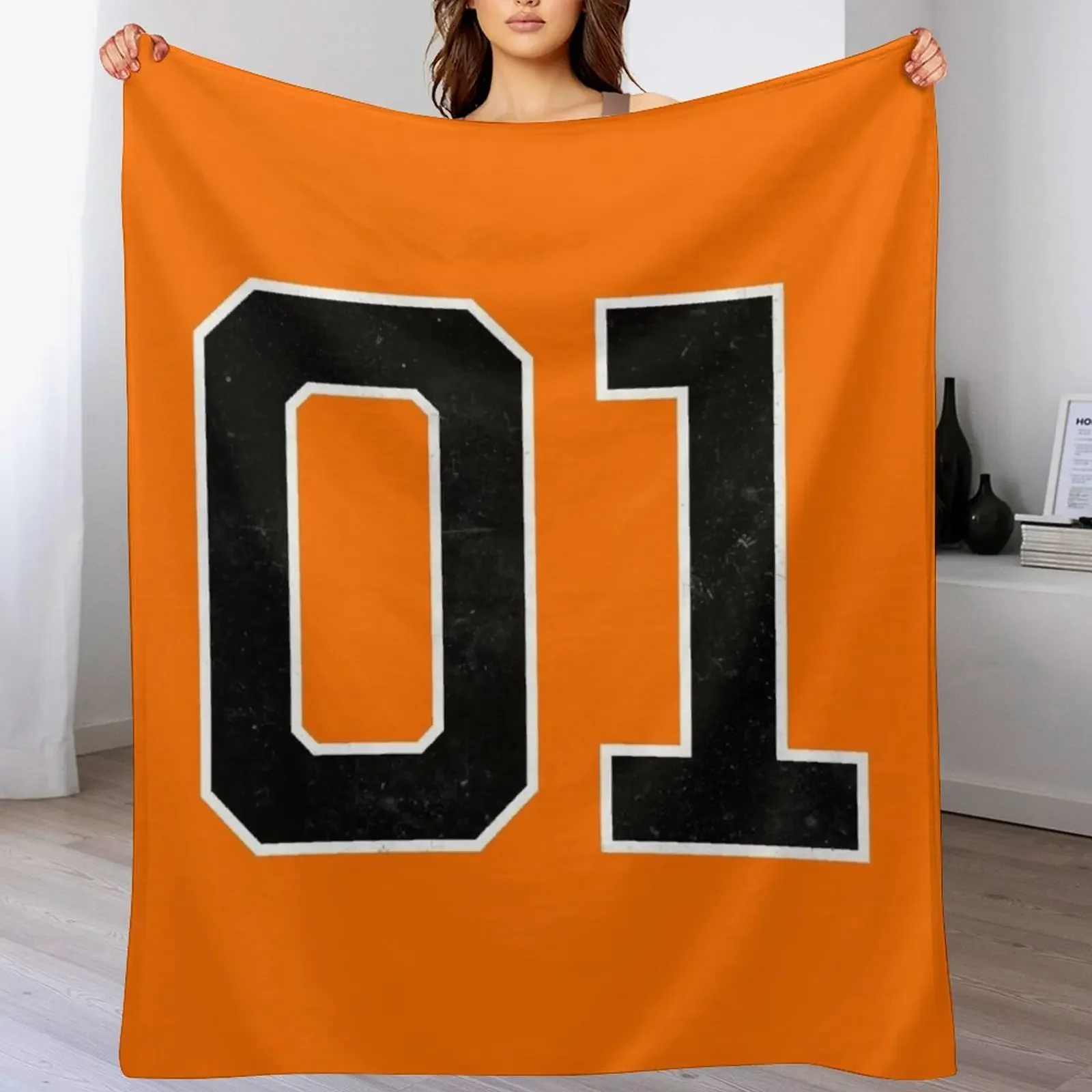 01 General Lee Number Throw Blanket Anti Shedding Soft Fuzzy Blanket for Home