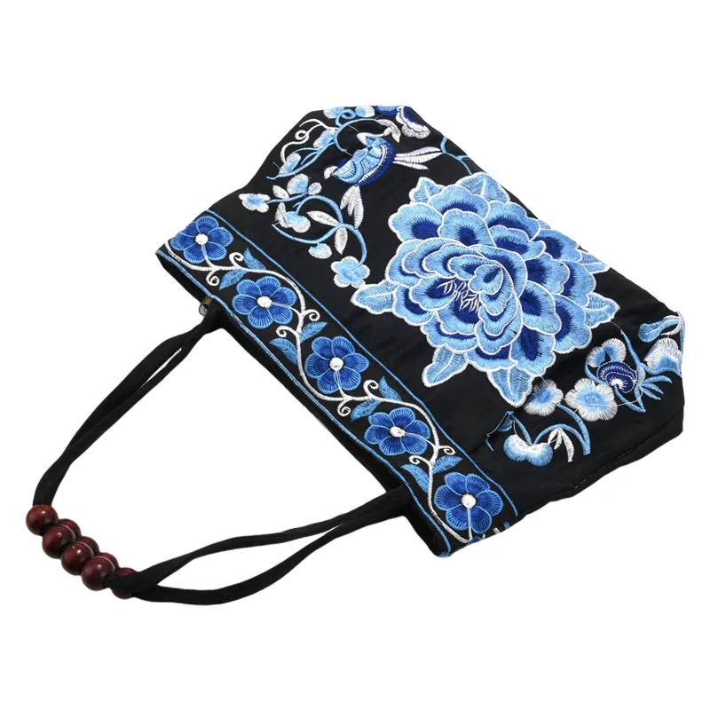

ASDS-2X Chinese Style Women Handbag Embroidery Ethnic Summer Fashion Handmade Flowers Ladies Tote Shoulder Bags Cross-Body