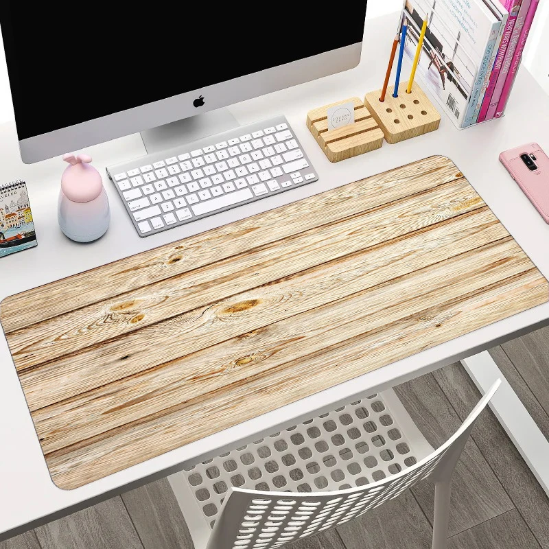 Large Gaming Mouse Pad Wood Grain Pattern Computer Gamer Laptop Non-slip Mice Mat XXL Office Keyboard Pads Accessories 400x900mm