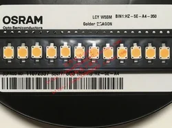 Osram-フラットヘッドLEDランプビーズ,ハイパワー,ゴールデン,イエロー,自動車用ターンシグナル,フロント5sm,3w,7060, 50個