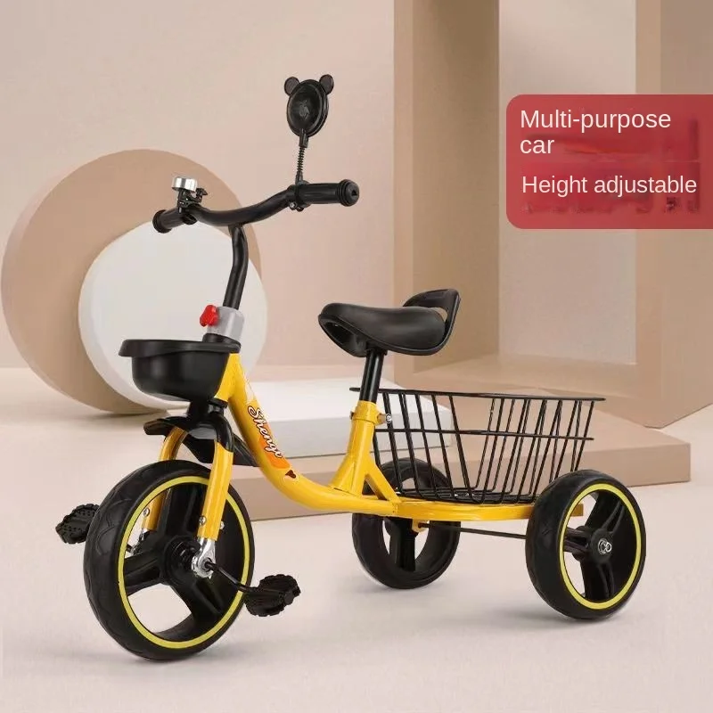 Dokitoy 2-6-year-old Children's Tricycle With Anti Slip Foot Pedals And Adjustable Basket Seats New Hot Sale 2024 Dropshipping