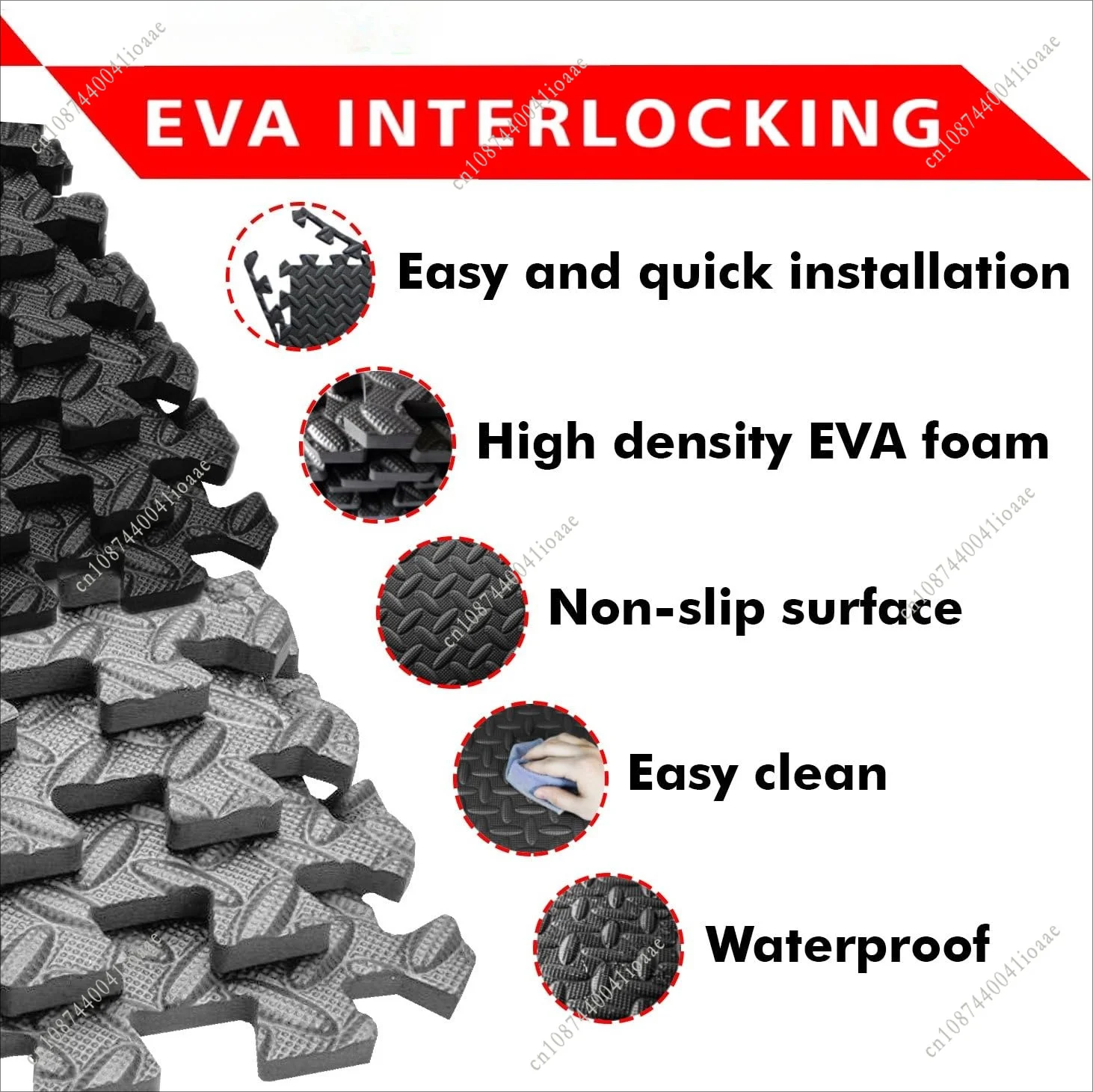 3/4/8Pcs 30x30x2.5CM Foam Puzzle Floor Mat Removable Floor Carpet Rug Anti-Slip Interlocking Crawling Mat Home Decortion Mat