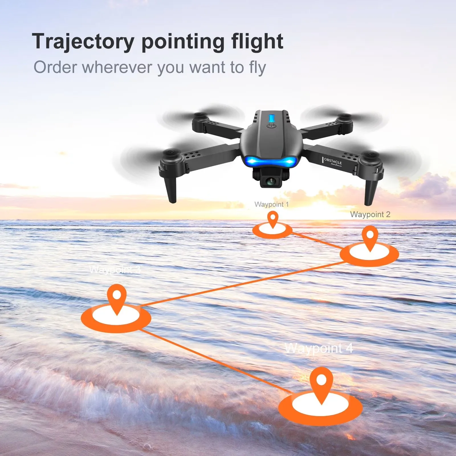 The 2026 Upgraded E88PRO MAX Foldable Drone Features Dual Cameras, Extra Batteries, an 8K Screen for Remote Control, and One-click Return-to-home Functionality. Suitable for Beginners, It's an Ideal Independence Day or Holiday Gift. view 4