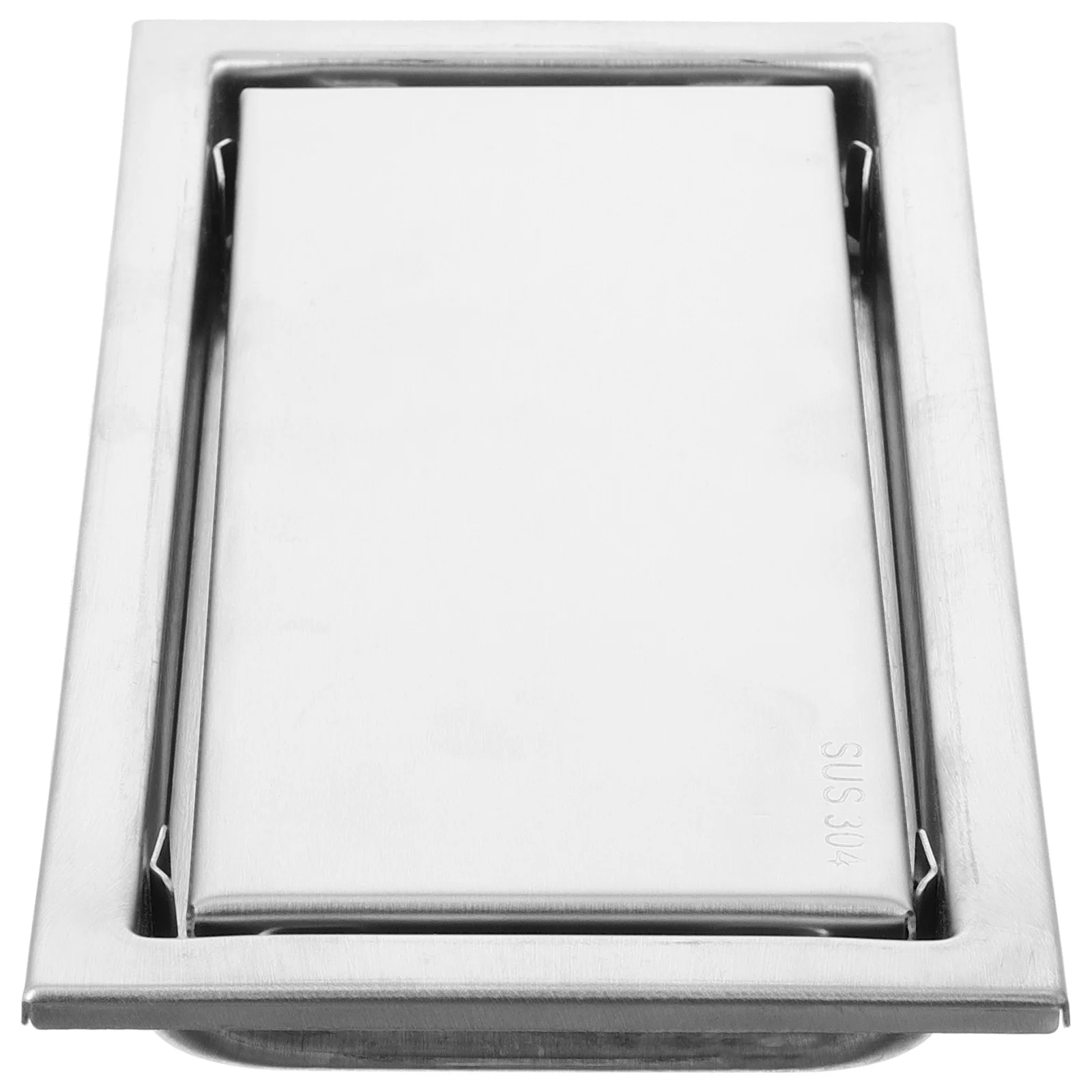 

Stainless Steel Linear Shower Rectangle Floor Hair Catcher Odor Proof Durable Easy Install Invisible Design Drain Cover Basement