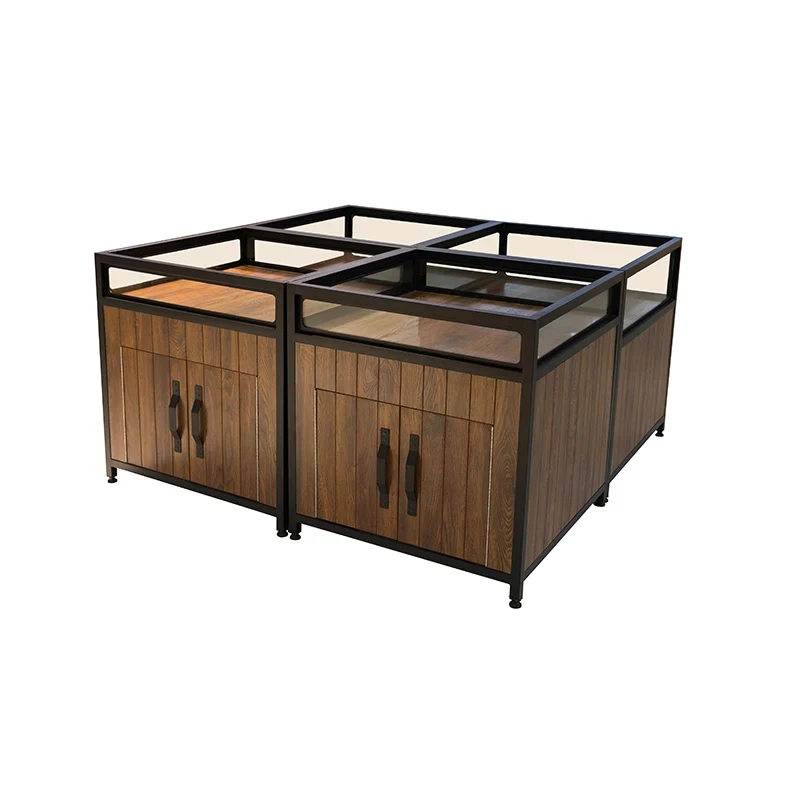 custom.Food Display Cabinet Convenience Rice Container Candy Dried Fruit Cereal Supermarket Snack Rack