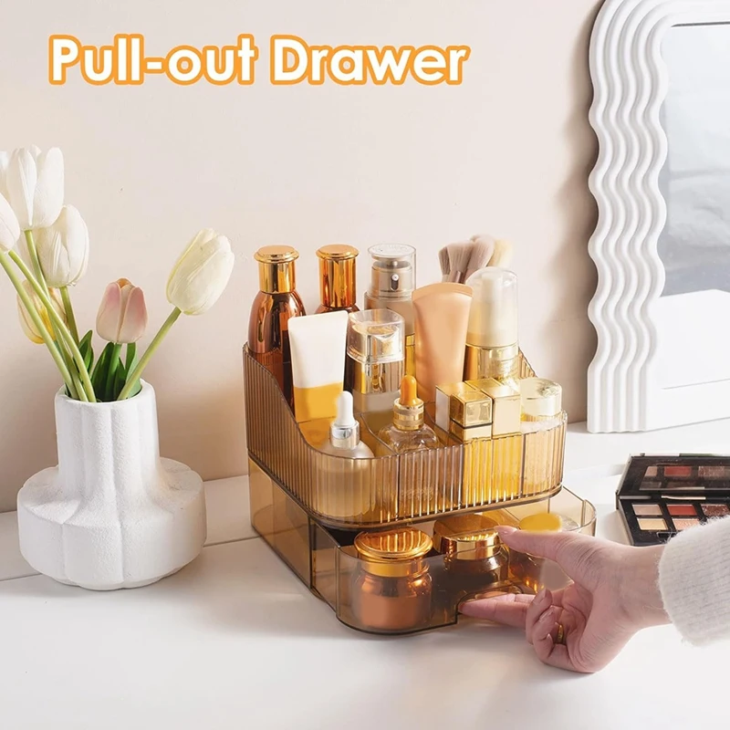 Make-up Organizer mit stapelbaren Schubladen Arbeits platte Eitelkeit Kosmetik Veranstalter für Hautpflege Parfums Lotionen Lippenstifte