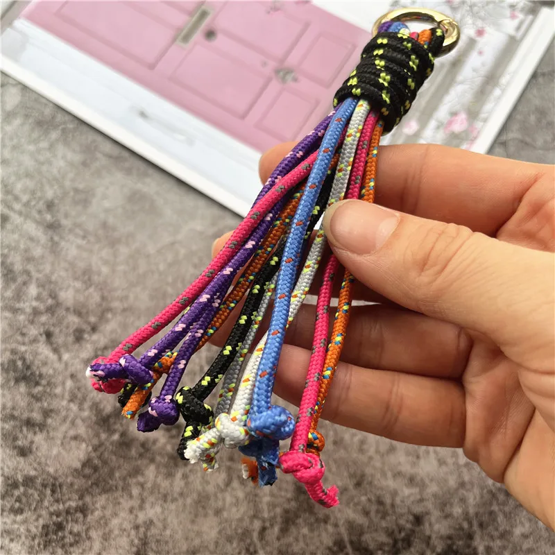 Accessories Handmade Landyard Colorful Cord for Keys Braid Pendant Bag Rope Strap Metal Keyring Lanyard Premium Chain Decorate