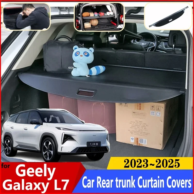 

Car Trunk Curtain For Geely Galaxy L7 Accesories 2023 2024 2025 Retractable Cargo Covers Privacy Security Luggage Rear Tray Mats