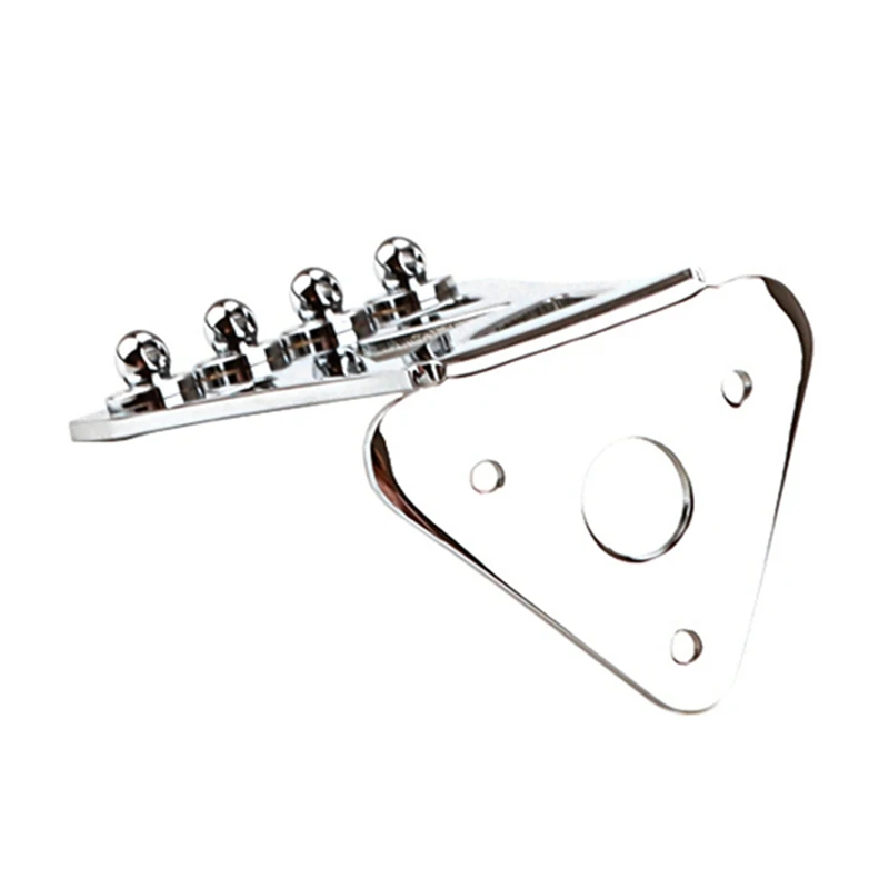 Banjo Tailpiece de 4 cuerdas, accesorio de repuesto para guitarra, plateado