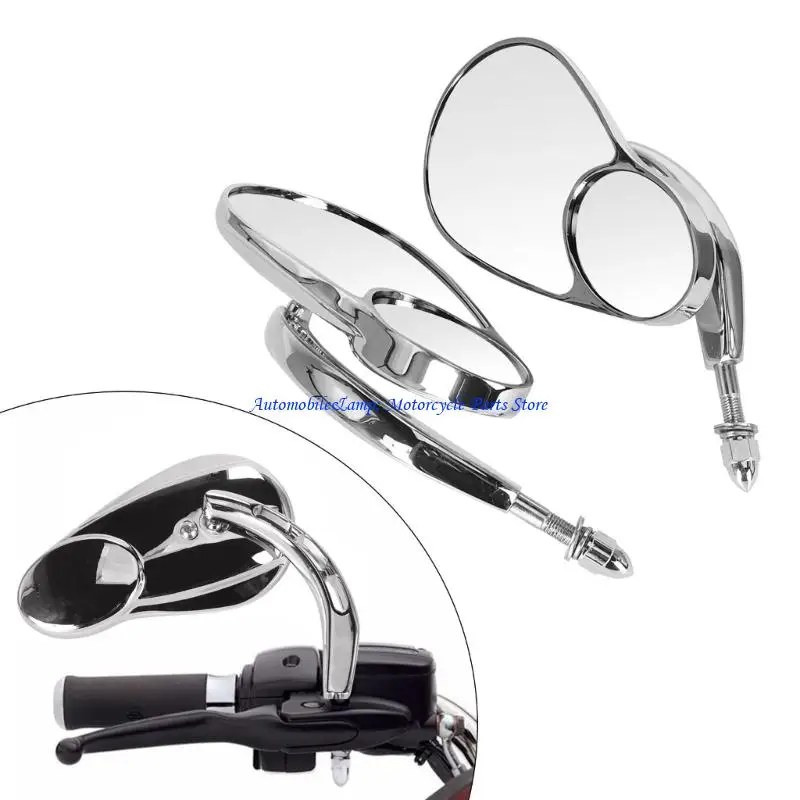 H7BD Vibration Proof Motorcycle Rearview Mirror Expanded Visual Glares Resistant Mirror Effortlessly Setups