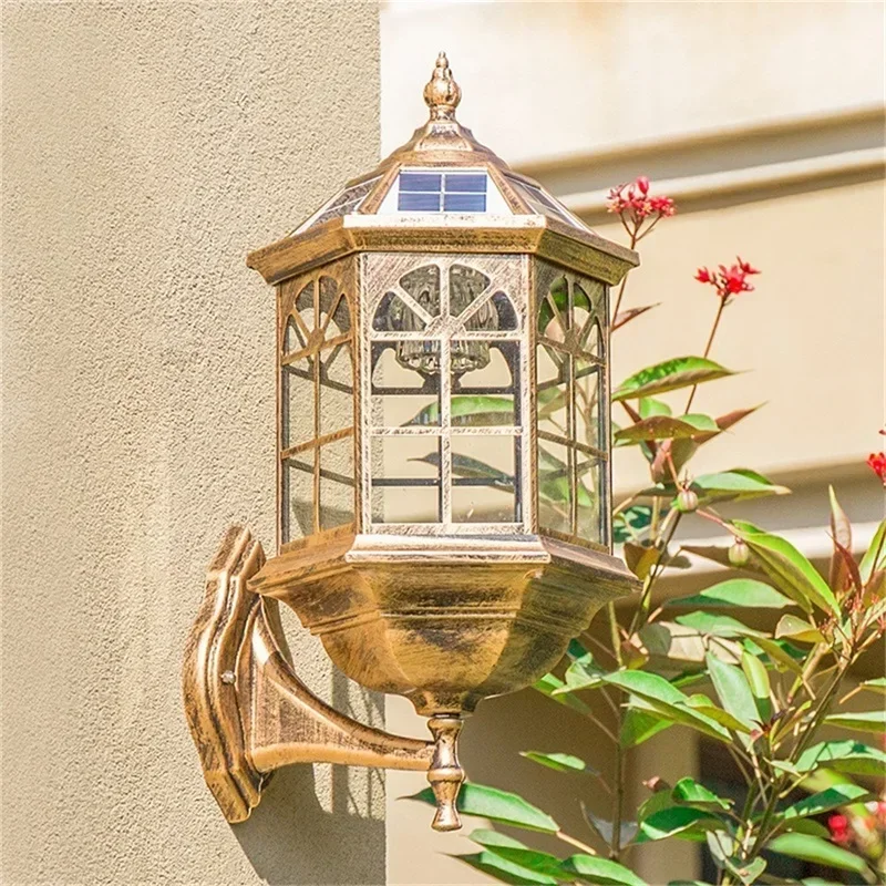 DORIAN Outdoor Solar Retro Wall Light LED Waterproof Classical Sconces Lamp for Home Porch Decoration