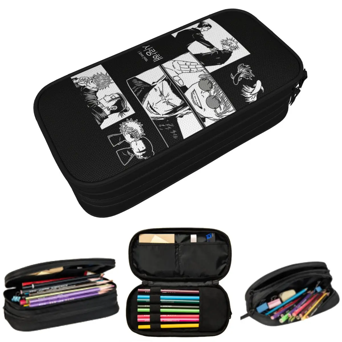 

JJK Anime Gojo Satoru Jujutsu Kaisen Pencil Case for Boy Girl Gifts Pen Box Pencil Bag Stationery Supplies Pen Holder Bag