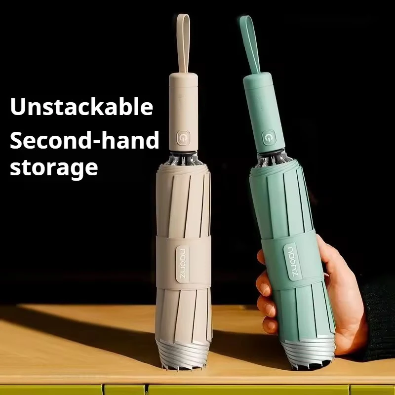 

ZUODU Full Automatic Umbrella Reverse Rainstorm Dedicated Double Keel Wind Resistant Large Size Thickened Reinforced Folding Car