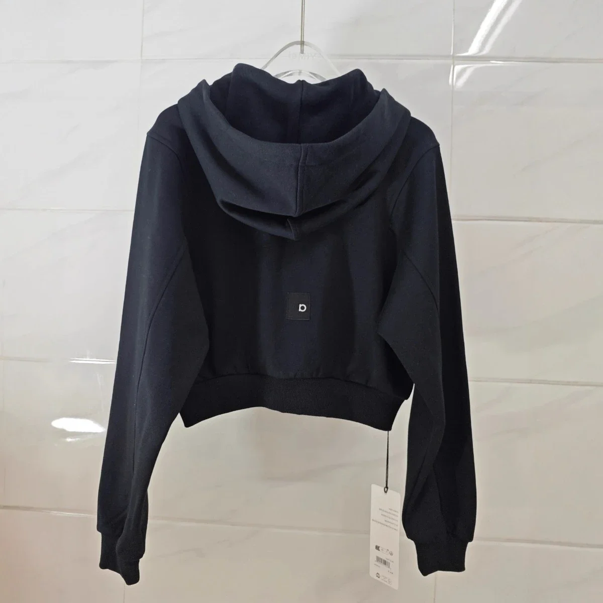 

Cropped Sports Fashion Short Zip Hooded Jacket, Loose Casual Cardigan Sweater