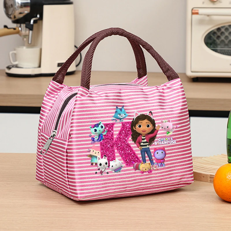 غابي دمية أكياس الغداء المحمولة أنيمي مطبوعة رسالة شريط الفريزر التخييم الغذاء نزهة حقيبة عزل صبي الفتيات حقيبة التخزين