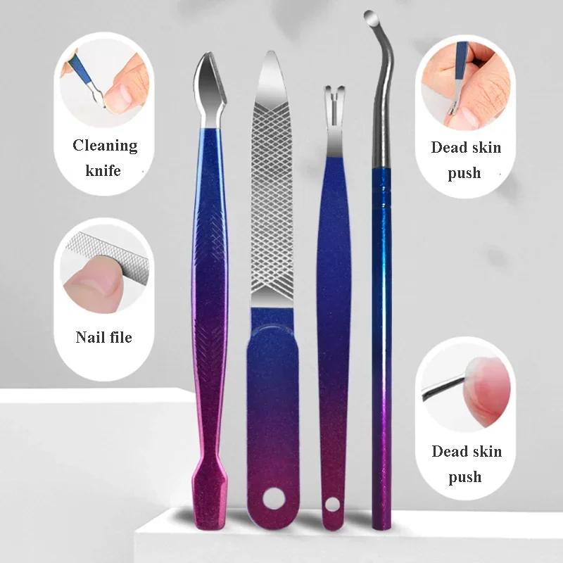 Kit de manucure et pédicure professionnel en acier inoxydable, soin des ongles des pieds de précision avec étui de voyage, coupe-ongles et ciseaux, ensemble de 6 à 18 pièces