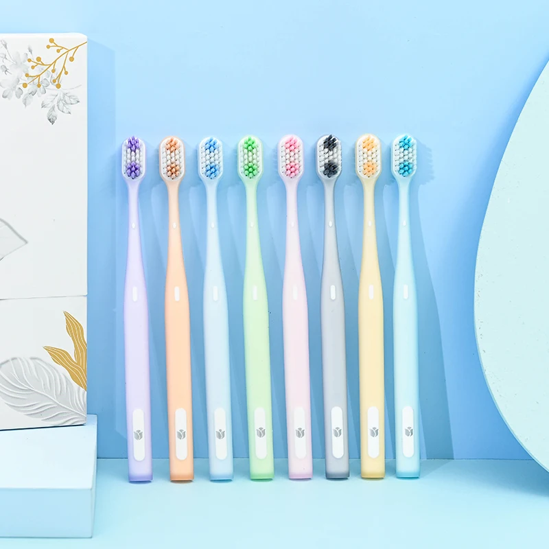 1059 Elastic Toothbrush White Box 8-Pack Toothbrush Adult Home High End