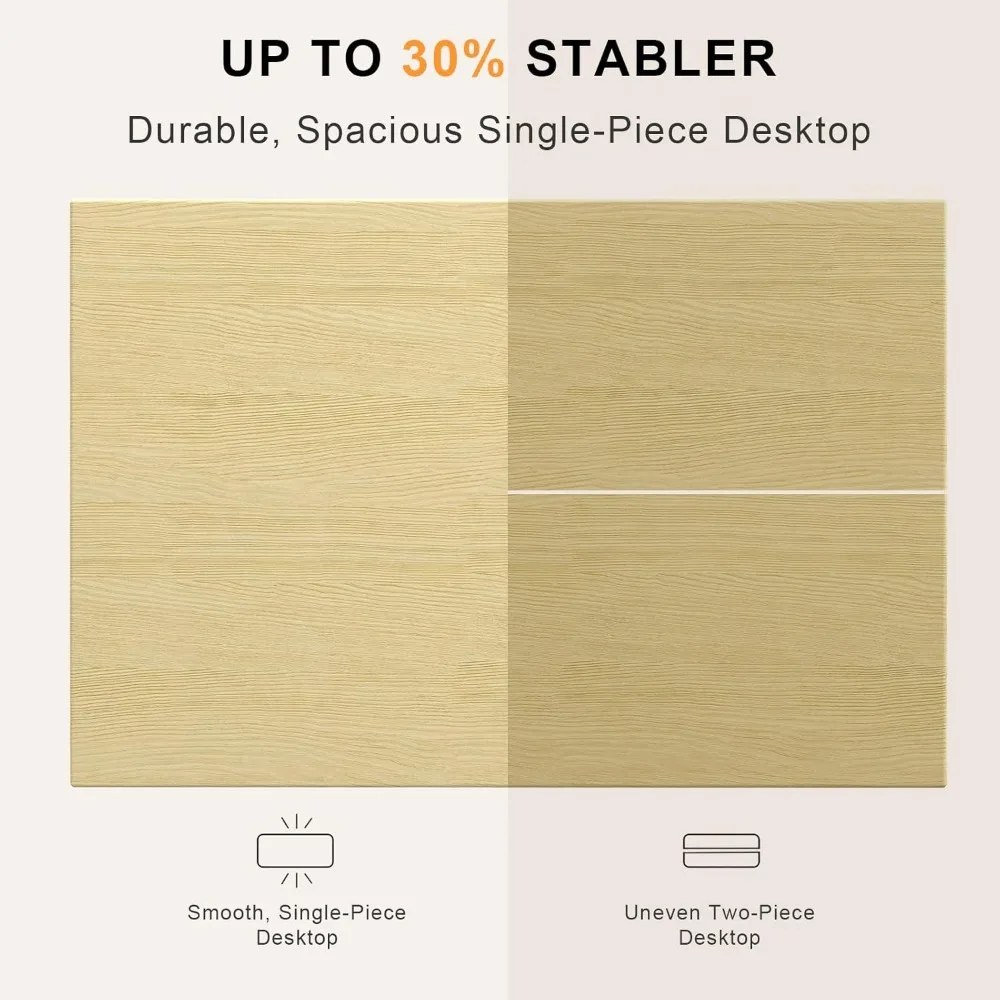 مكتب قائم كهربائي قابل لضبط الارتفاع - مكتب بدون خياطة مقاس 48 × 24 بوصة للاستخدام المنزلي والمكتب المريح