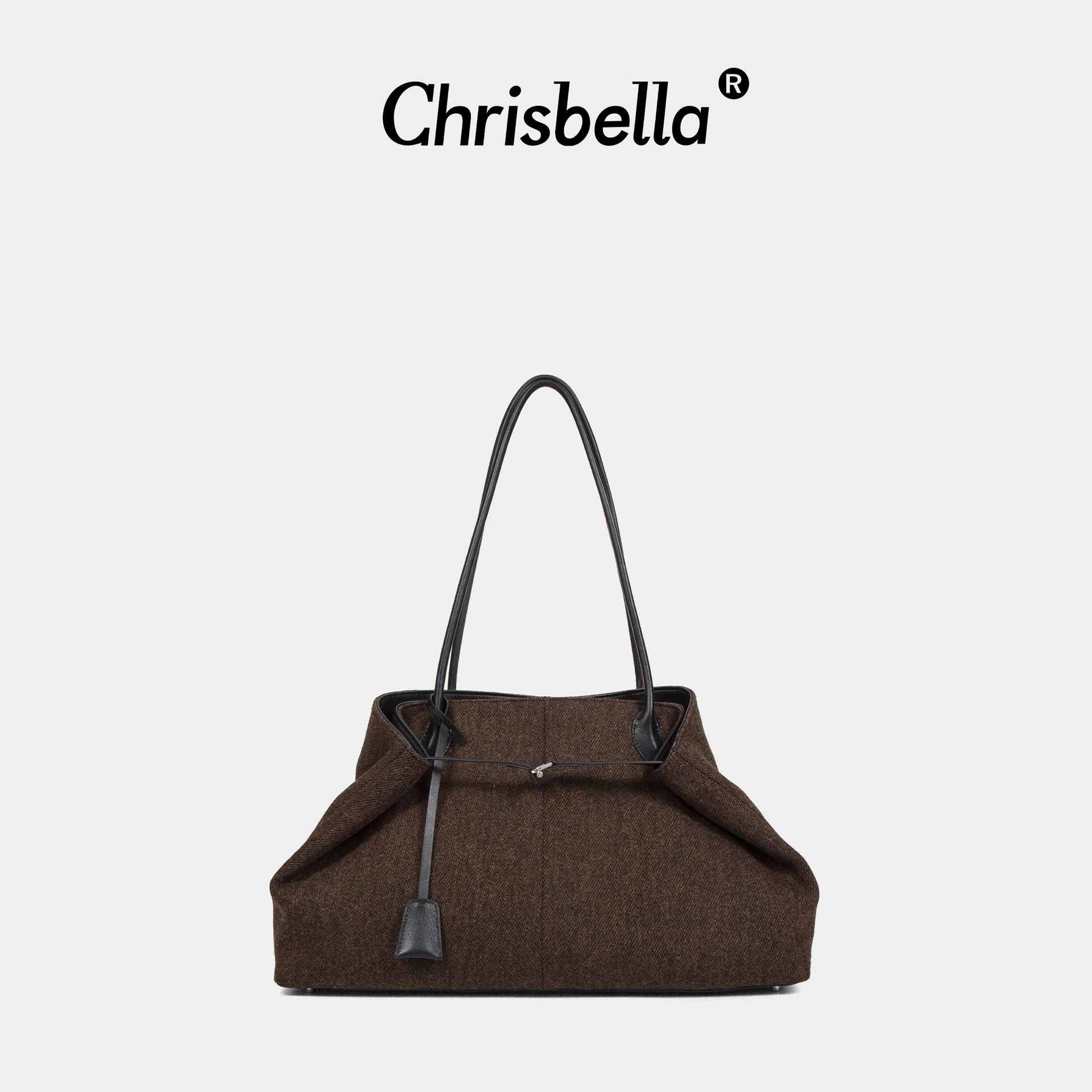 

Wool Niao autumn and winter women's high-end sense niche fashion plush handbag versatile lamb wool shoulder messenger bag