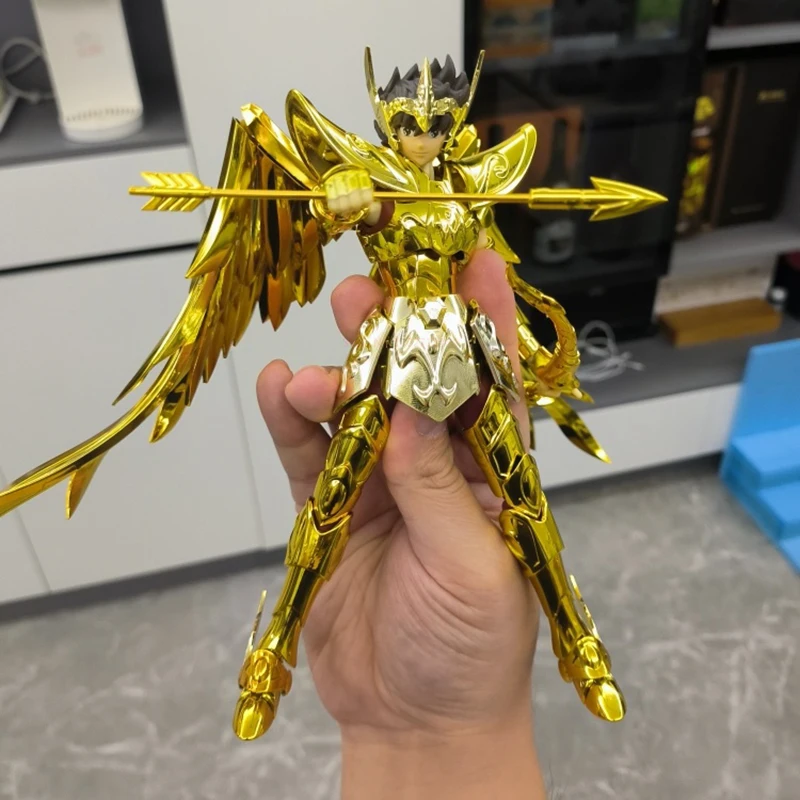 

New 17cm Model Saint Seiya Myth Cloth Ex Sagittarius Aiolos Knights Of The Zodiac Anime 24k Metal Armor Action Figure Toys Gift