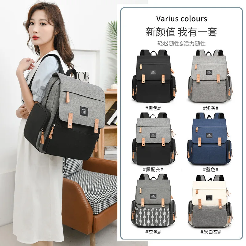 

New Mommy Genuine Leather Luxury Shoulder Mother Baby Outward Feminine Backpack Crossbody Bag Female Teenage Backpacks For Girls