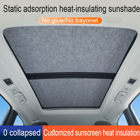 For Soueast DX3 2016~2023 2022 Car Panoramic Sunroof Insulation Roof Visor Electrostatic Adsorption Suede Fabric Sun Protection