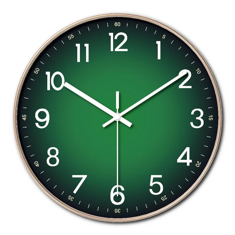 12-Inch modern round wall clock, high-quality quartz silent non-ticking wall clock, home decoration wall clock can be customized
