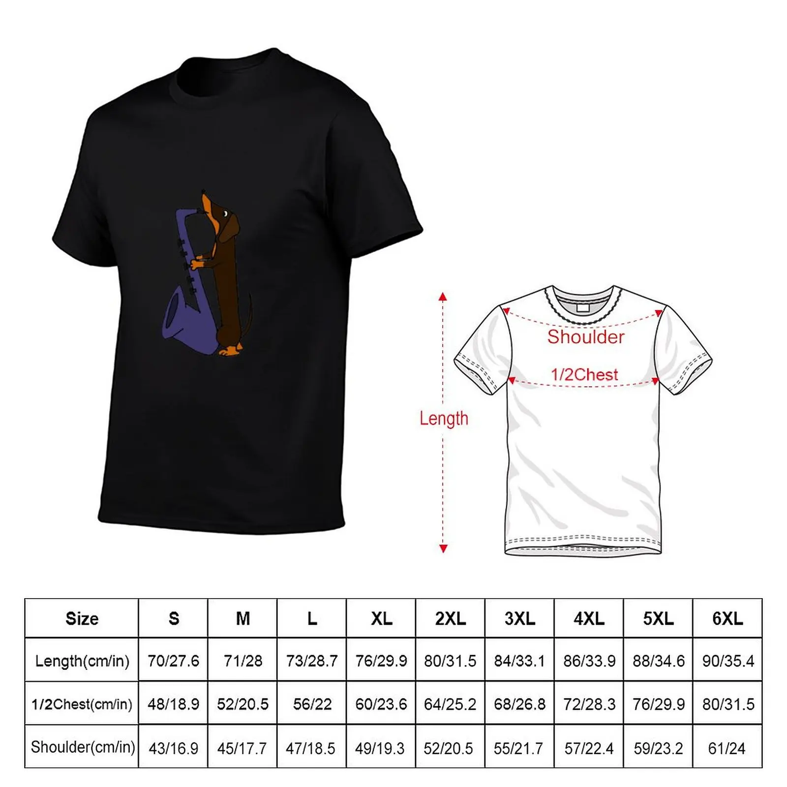 tshirt funny t for Saxophone Playing T-Shirt Funny tees man graphic man Dachshund Cool T-Shirt shirts Blue Dog t shirts man