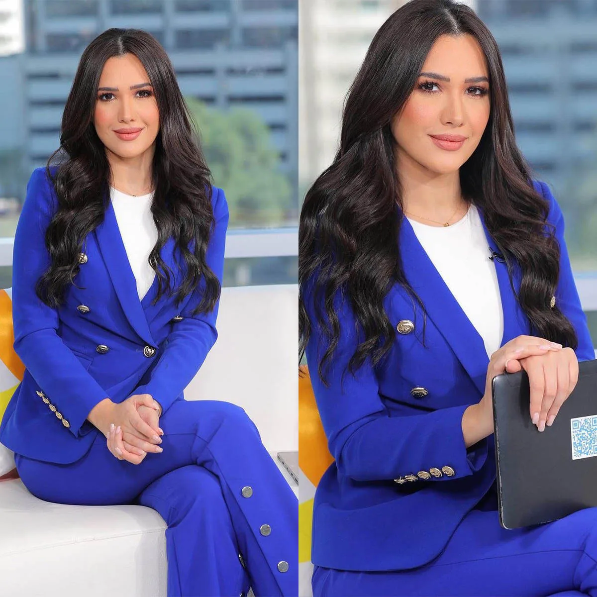 Luxury Customized 2 Piece Set Single Breasted Women Suits Simple Beads Notched Lapel Plus Size Luxury Women Blazer