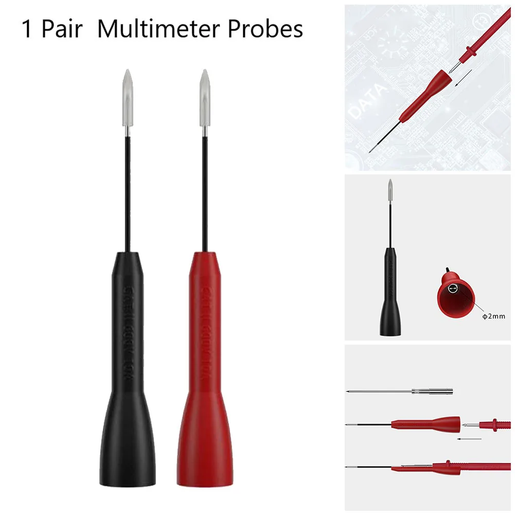 Accessories Multimeter Test Probes Probe Stainless Steel 2pcs 8.5cm Length For 2mm Test Leads Non-Destructive PA66 Nylon