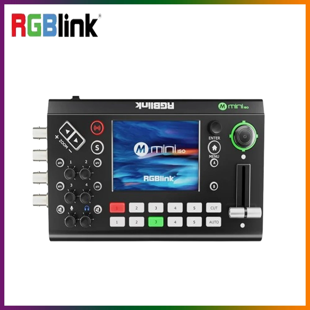 Rgblink mini-ISO 10 Channel All-in-One Switcher 3.5 inch Touch Screen with SDI input USB Output For Live Streaming Broadcast