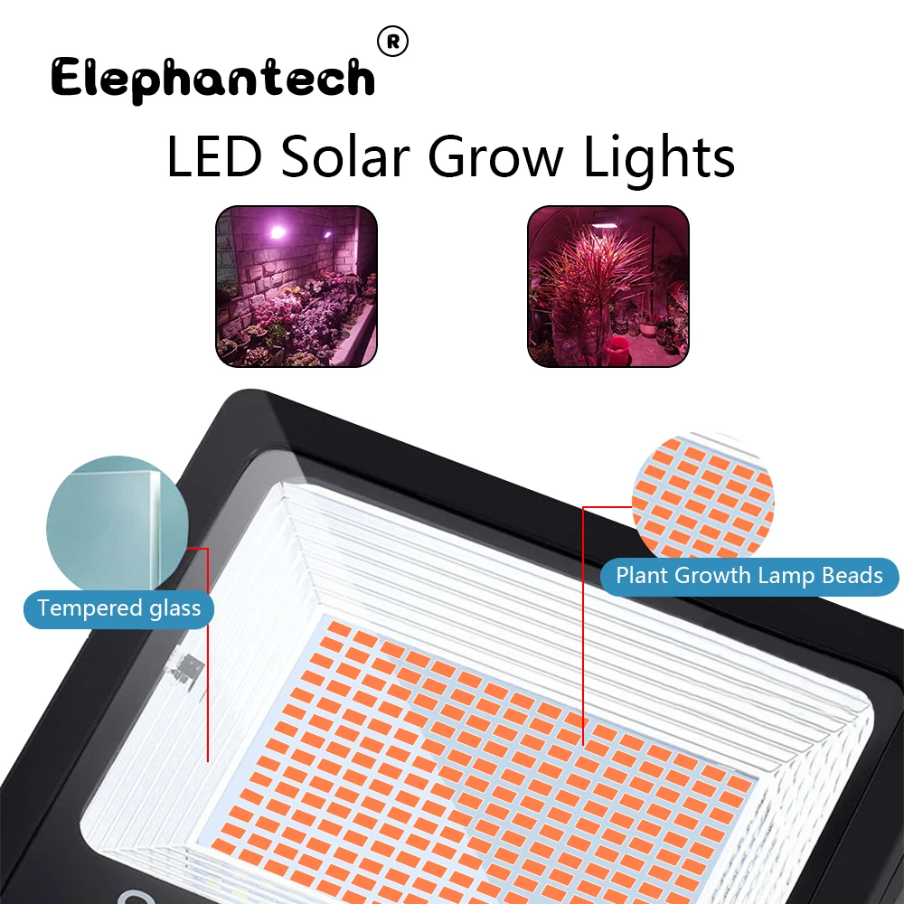 LED 전체 스펙트럼 식물 램프 200W 태양 성장 빛 투광 조명, 식물 꽃 LED 온실 정원 재배 수경 재배 썸네일 4
