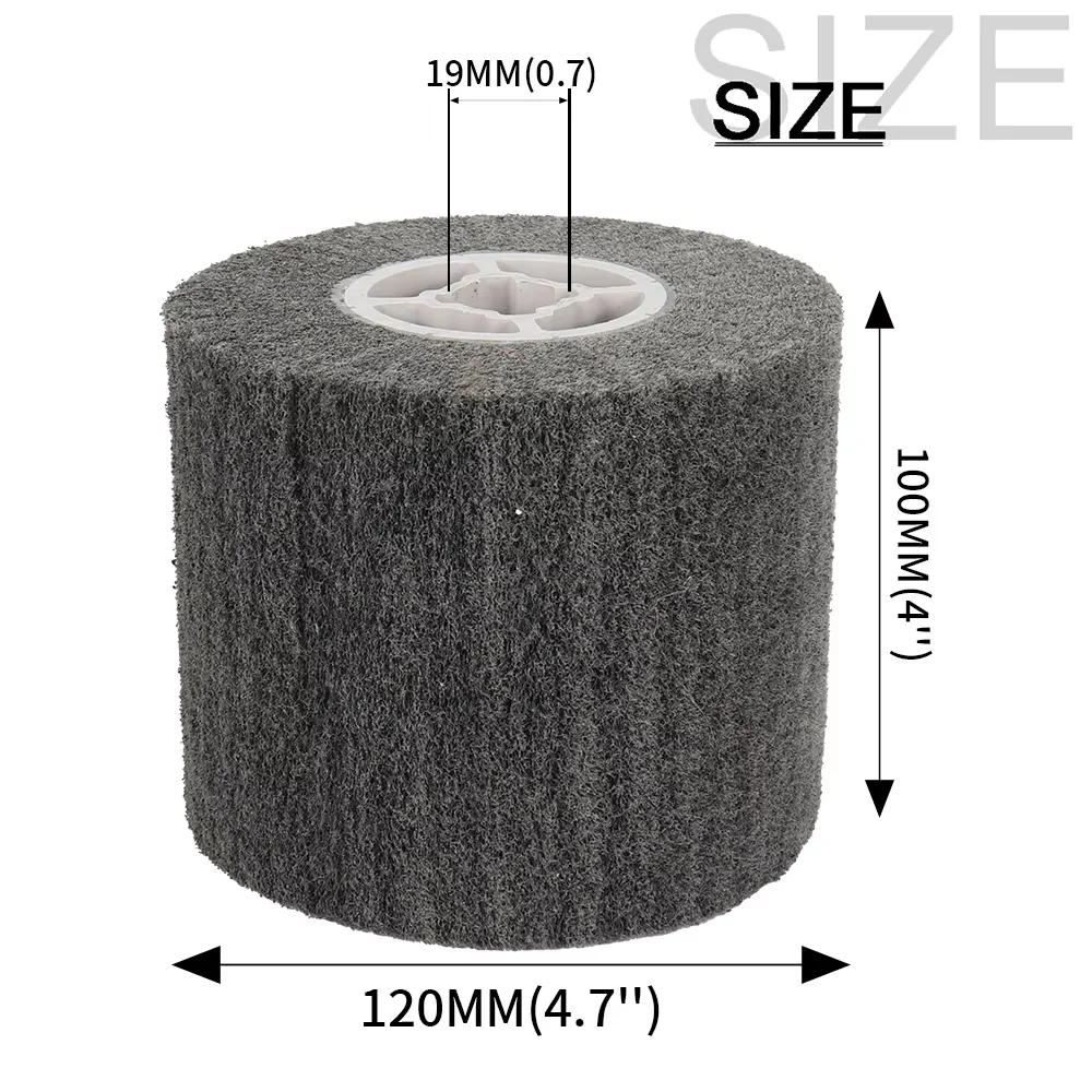 100*120mm Polieren Trommel Polieren Rad Metall Nylon Draht Polnischen Pinsel Roller Polieren Werkzeuge Für Edelstahl