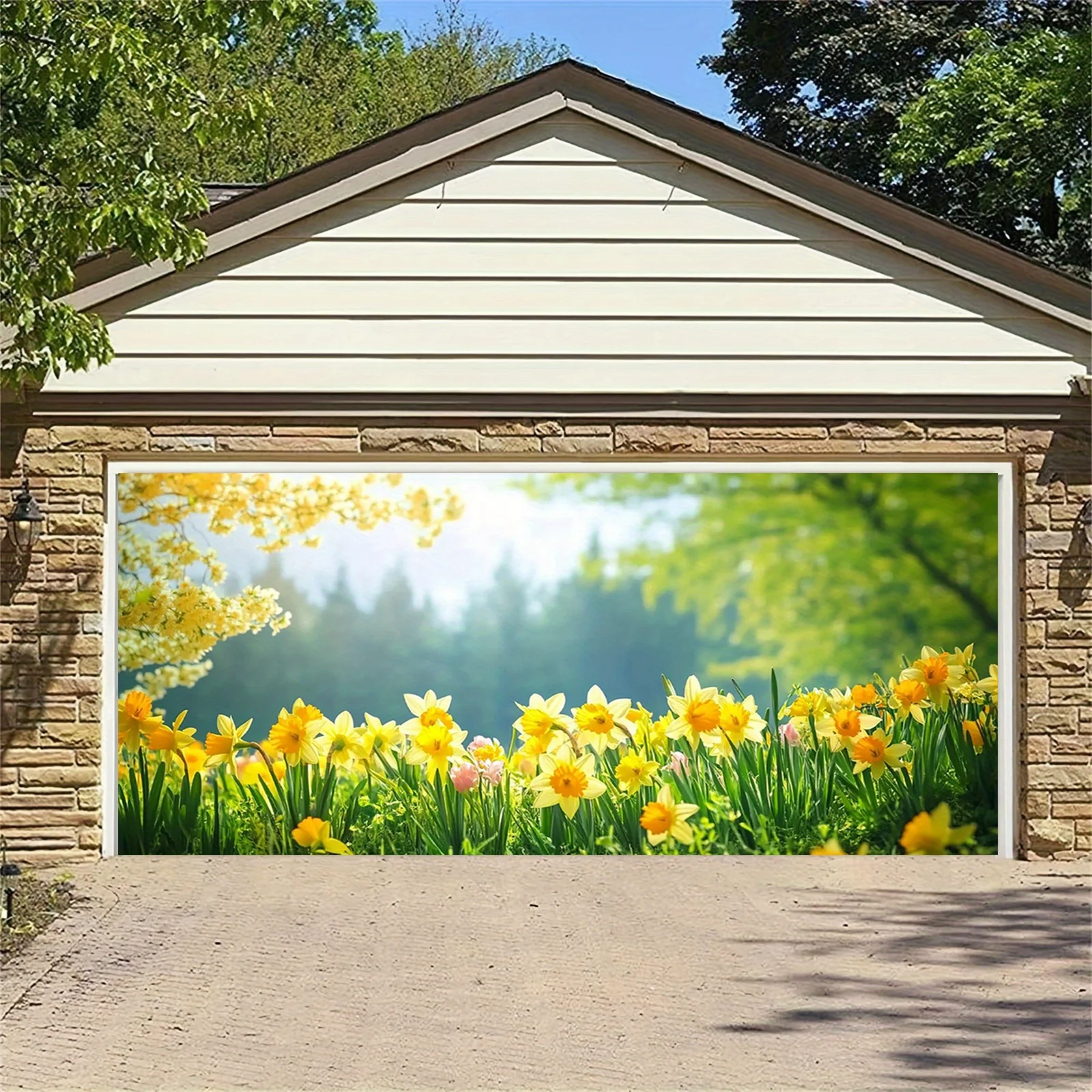 لافتة باب المرآب Spring Narcissus - ديكور داخلي وخارجي متعدد الوظائف #6