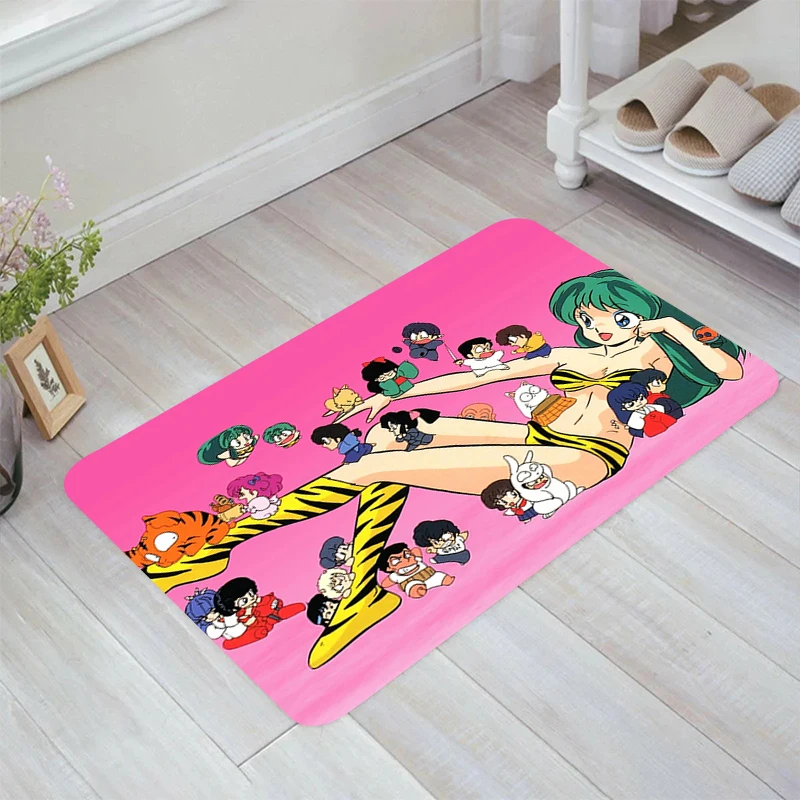 Urusei Yatsura Anime Floor Mat Kitchen Carpet Balcony Carpets Rugs Home Doormat Entrance Door Aesthetic Room Decoration Foot Rug