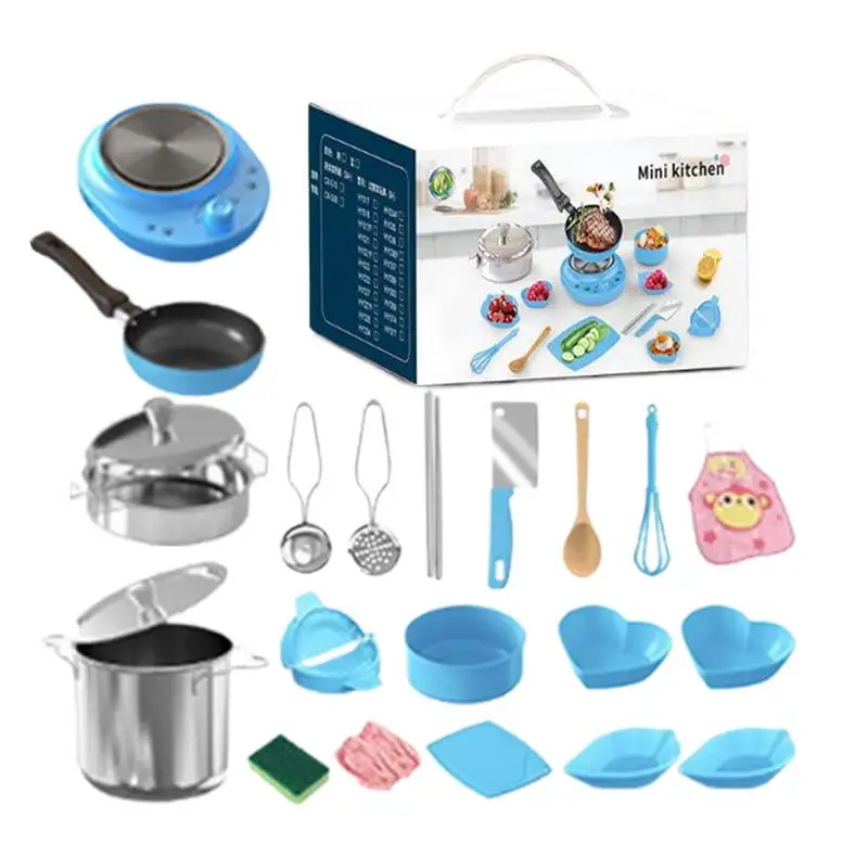 

Toddler Kitchen Toys 22X Pretend Toy Kitchen Accessories Realistic Small Cooking Utensils For Child Safe Classroom Learning