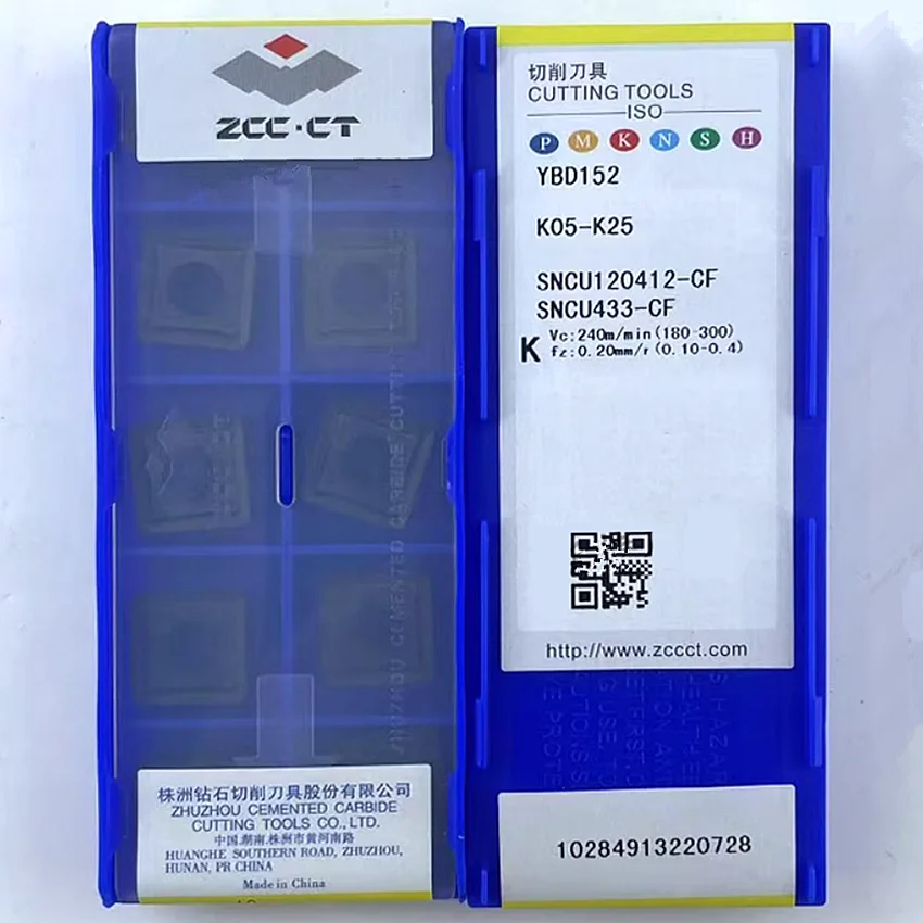 

SNCU120408-CF YBD152/SNCU120412-CF YBG205/SNCU120412-CF YBD152 ZCC.CT CNC blade carbide inserts milling inserts 10pcs/box